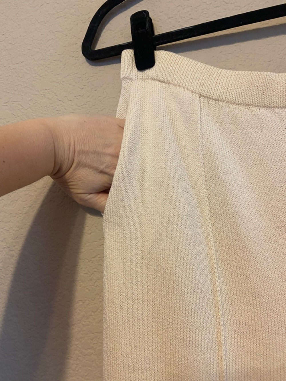 St John Collection Size 8 Santana Knit Pants Cream Pull On Marie Gray Minimal - Picture 3 of 7